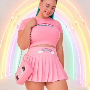 Magic Under The Rainbow Pleated Skirt & Tee